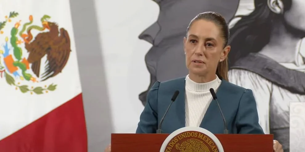 Claudia Sheinbaum, la presidenta de México, en su conferencia de prensa de este lunes