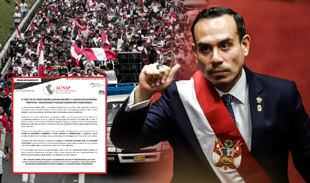 Public universities demand that President José Jerí not normalize more deaths or violence in protests