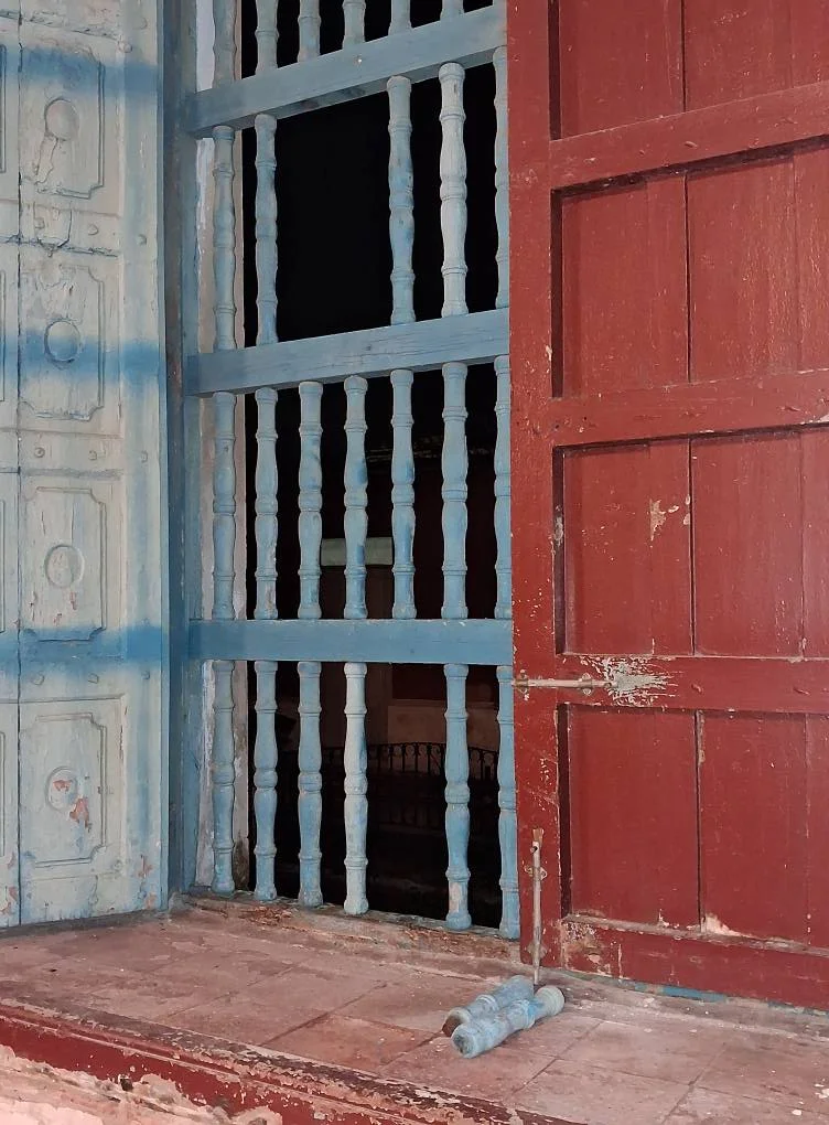 El lugar por donde parecen haber entrado los ladrones