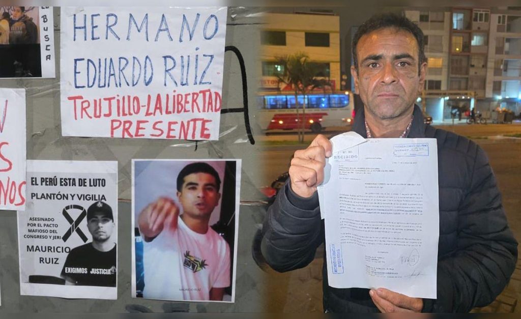 Roger Ruiz: a father who walks with his son's name in his hand