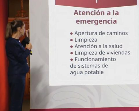 Sheinbaum presents 4 axes to attend to rain emergencies and delivery of millions in support