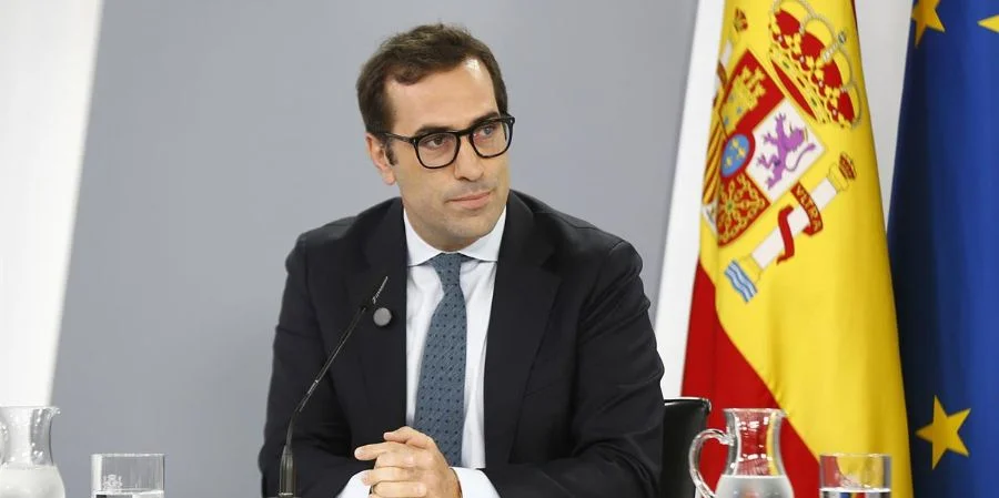 El ministro de Economía, Comercio y Empresa de España, Carlos Cuerpo, durante la rueda de prensa tras el Consejo de Ministros celebrado este martes
