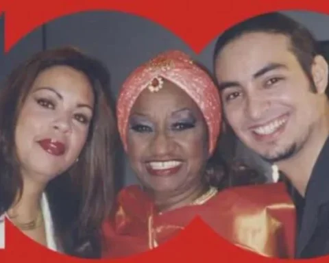 Daria Delgado, Celia Cruz y Alain Pérez