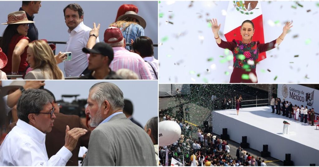 They and they occupied the first row in the Sheinbaum report in the Zocalo