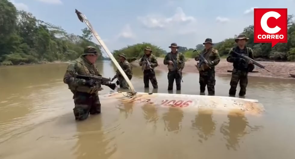 They find remains of a Bolivian plane used for drug trafficking in the Oxapampa River