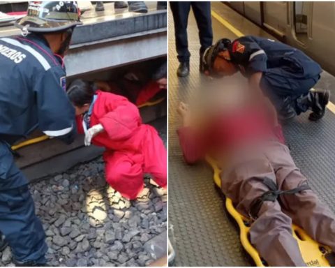 They rescued a man who fell onto the rails of the Caño Amarillo station of the Caracas Metro