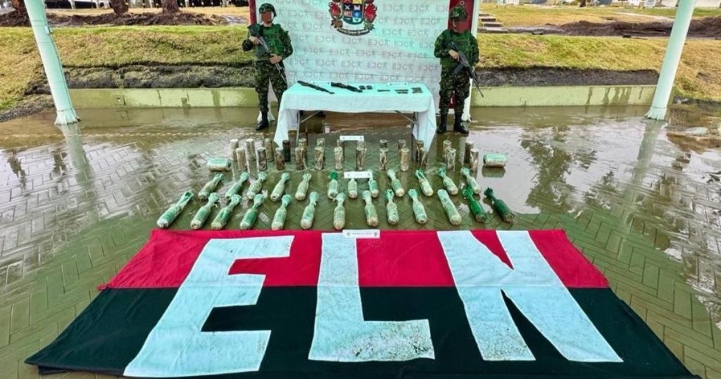 They seize weapons and drugs belonging to the ELN in Nariño
