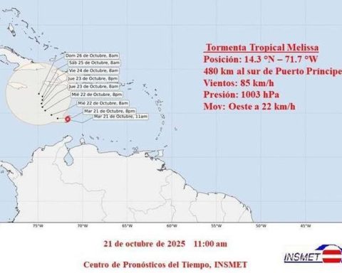 Tropical Storm Melissa consolidates in the Caribbean and puts eastern Cuba in suspense