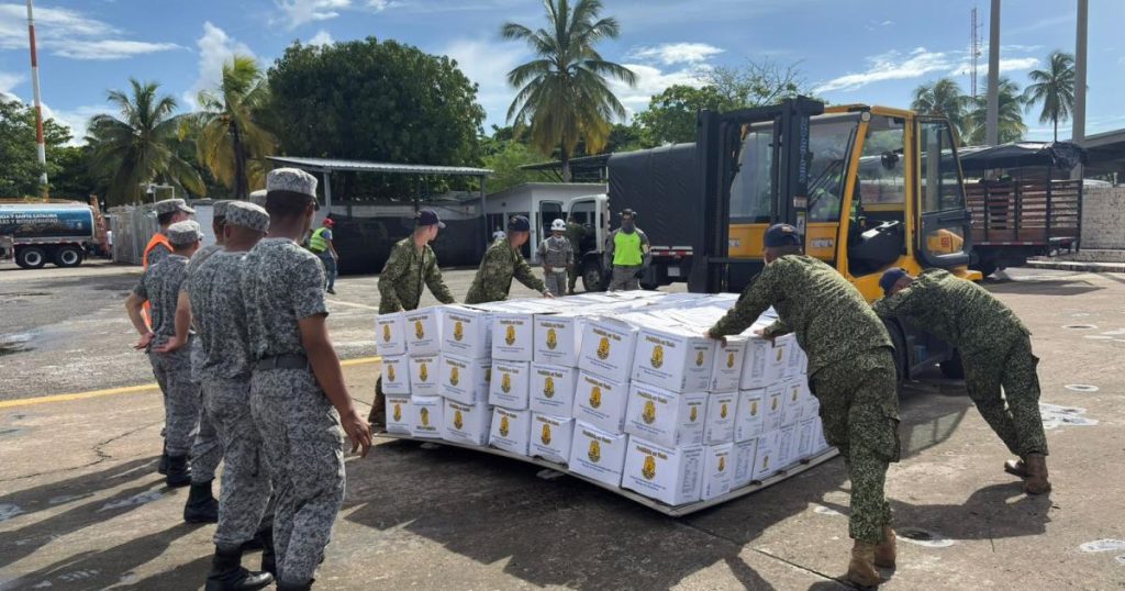 UNGRD sends more than 22 tons of humanitarian aid to San Andrés and Providencia due to tropical storm Melissa