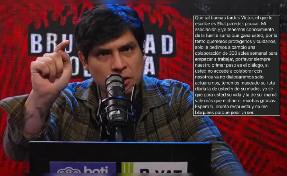 Víctor Caballero 'Curwen' denounces being a victim of extortion: "If you do not agree to collaborate, we will only act"