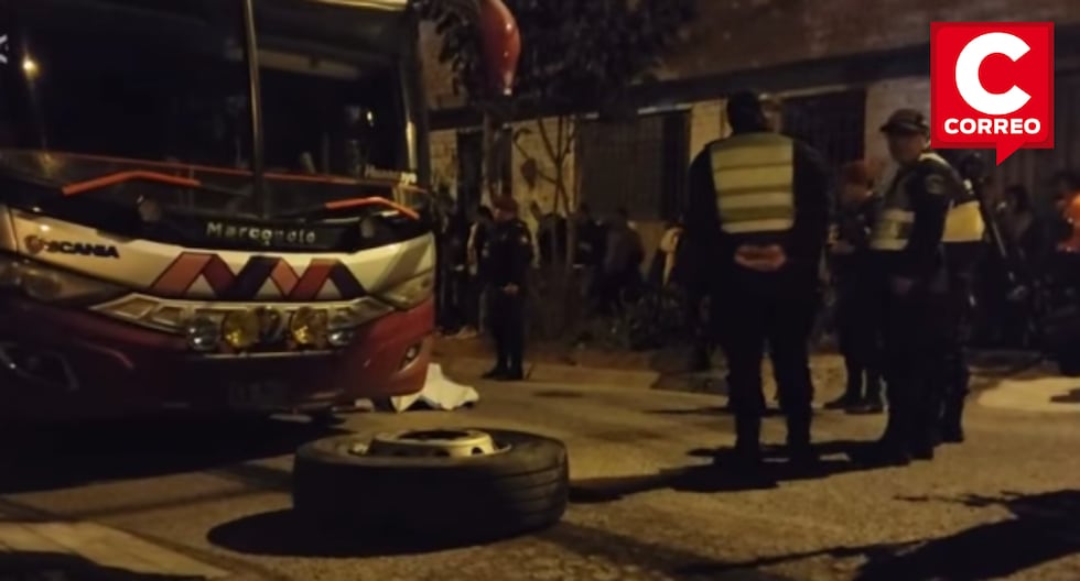 Ayacucho: Father of a family crushed to death while trying to change the tire of a bus