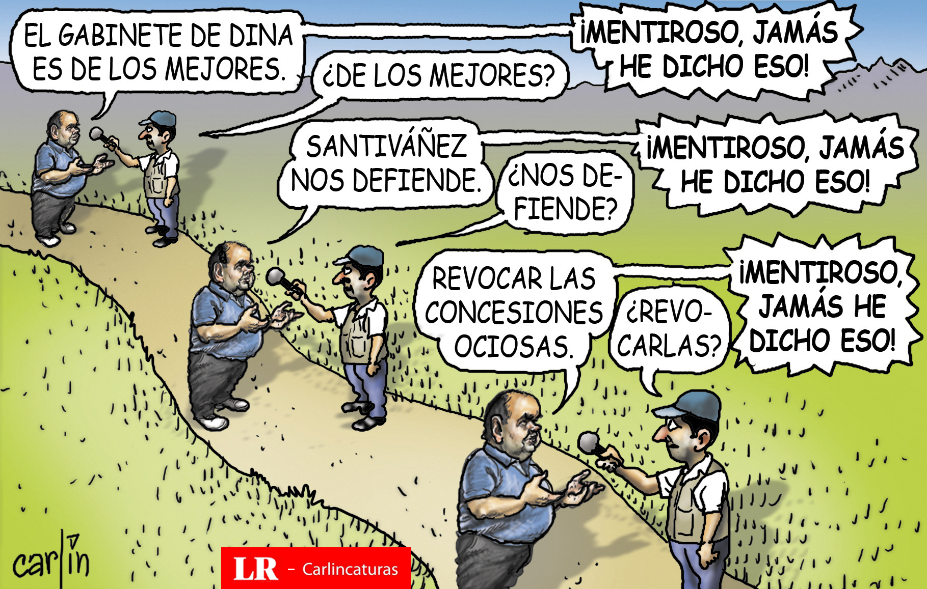 Carlincatura exposes the times that Rafael López Aliaga denied his own statements