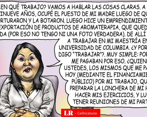 Carlincatura ironically talks about the 'work' of a political figure and his sources of income