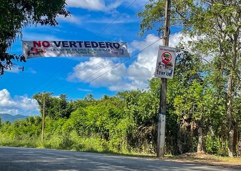 Community demands to stop landfill installation in La Cuaba