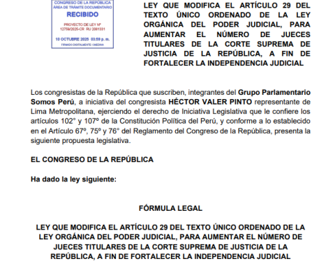 Congress seeks to modify the Organic Law of the Judiciary: it proposes increasing supreme judges from 20 to 59
