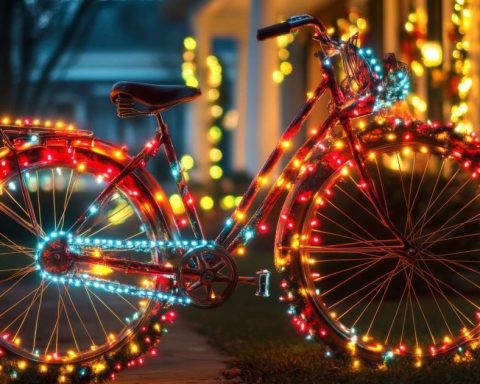 Cyclist in Valledupar causes a sensation with his Christmas look