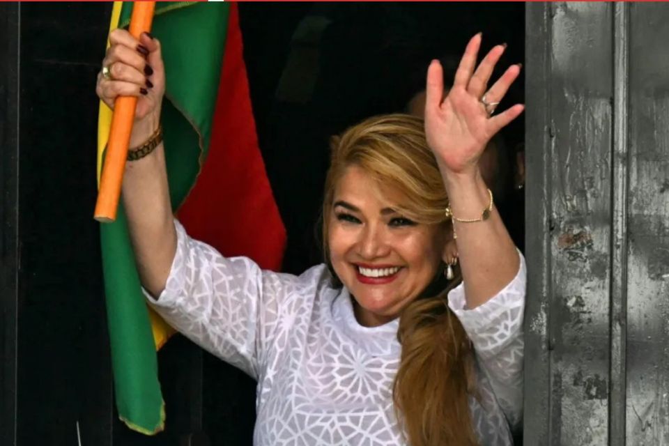 Former president of Bolivia Jeanine Áñez leaves prison after the annulment of her sentence