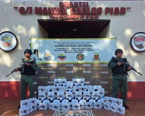 GNB seized 96 drones in the state of Bolívar