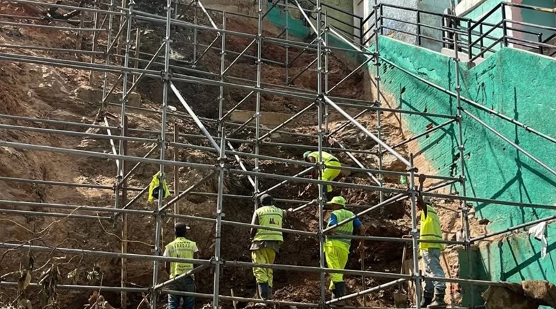 Geological security of San Agustín raised with cable-stayed screen