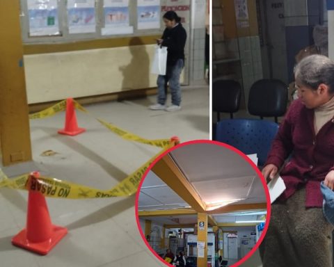 Huancayo: Ceiling collapses in Chilca health center and injures mother who was waiting for attention (VIDEO)