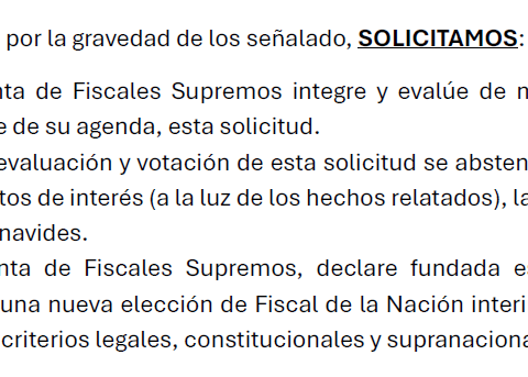 IDL requests the departure of Tomás Gálvez as interim prosecutor of the Nation for being "political actor"