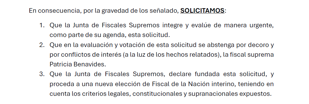 IDL requests the departure of Tomás Gálvez as interim prosecutor of the Nation for being "political actor"