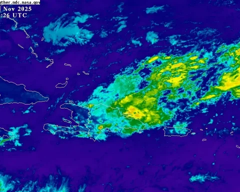 INDOMET reporta fuertes aguaceros sobre gran parte del país