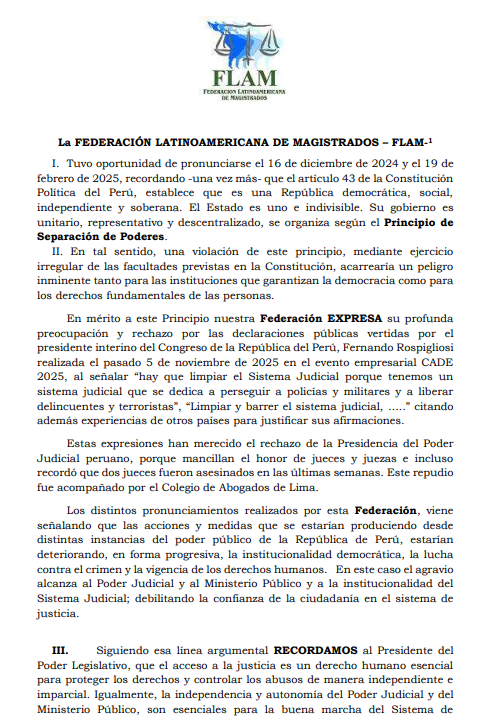 Latin American Federation of Magistrates.