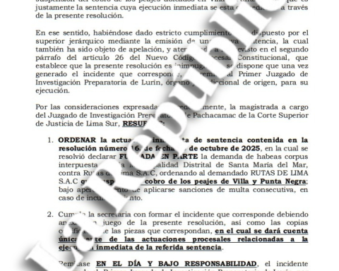 Judicial Power ratifies: Rutas de Lima must suspend toll collection in Villa and Punta Negra