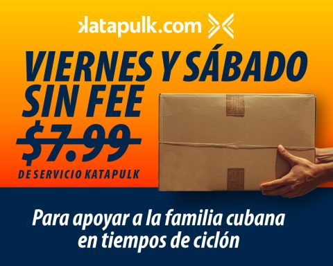 Katapulk waives its $7.99 service fee this Friday and Saturday to support Cuban families affected by Hurricane Melissa