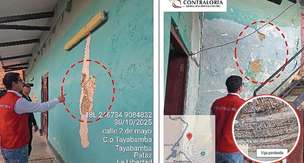 La Libertad: Police stations with mushrooms and about to collapse in Pataz