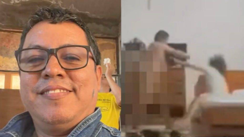 Mayor is caught brutally beating his pregnant partner in San Martín (VIDEO)