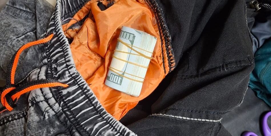 Dinero requisado del viajero cubano