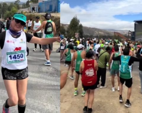 Runners of the Andes Marathon surprise with a warm-up to the rhythm of dances