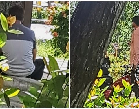 Agentes de la Seguridad del Estado castrista fuera del hospital holguinero