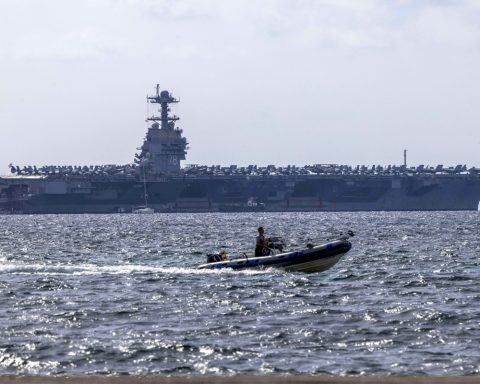 The USS Gerald R. Ford, the largest aircraft carrier in the world, arrived in the Caribbean