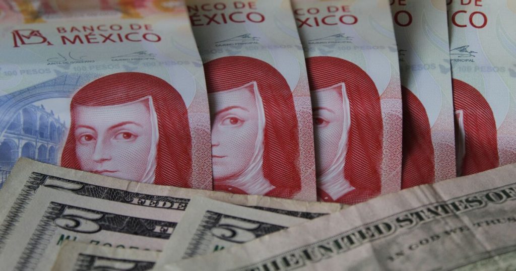 The peso rises slightly amid caution over US economic data
