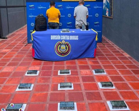 They arrested two Colombians and seized 10 panels of cocaine
