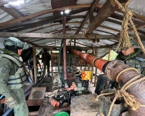 They dismantle a camp dedicated to illegal gold extraction in Bolívar