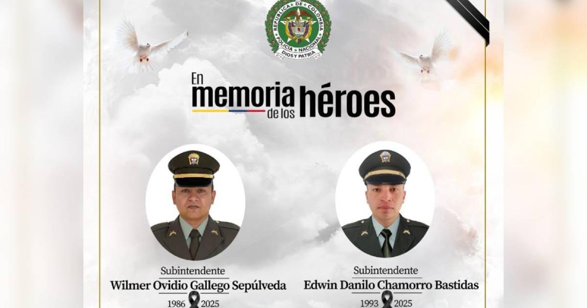 They identified the two police officers murdered in Betulia: Government offers a $500 million reward