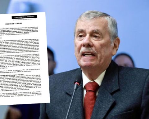 They promote a motion of censure against Fernando Rospigliosi for the use of the Congressional chamber at Keiko Fujimori's rally