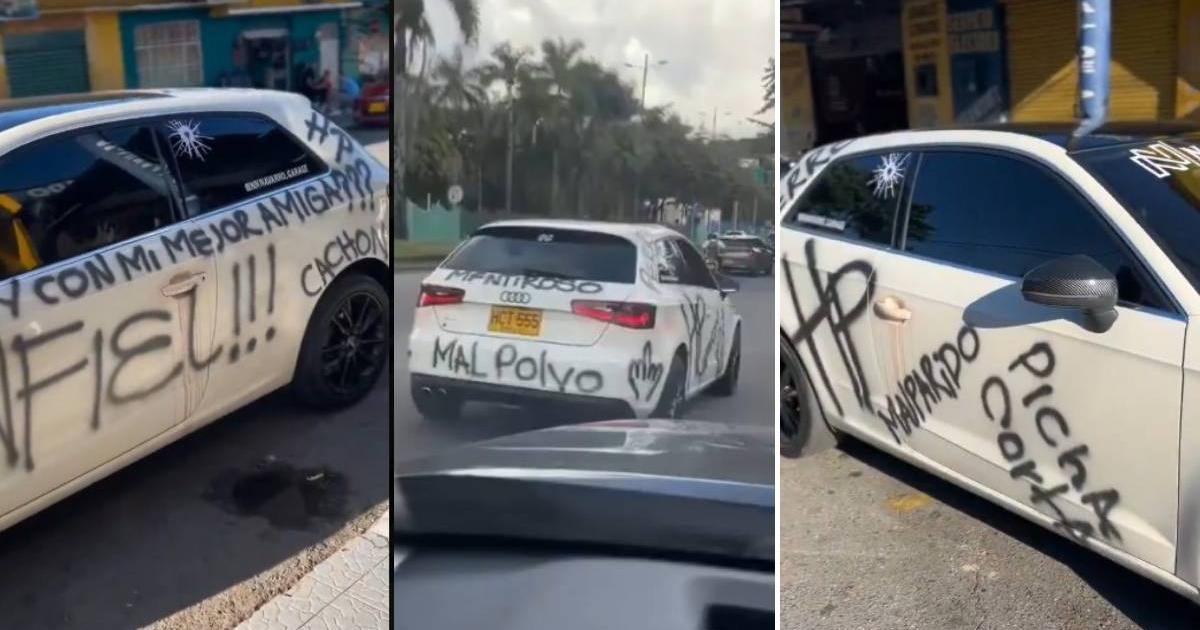 They scratched his car for being unfaithful and it became a trend in Villavicencio: this is known