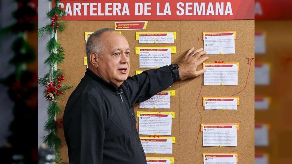 Tips: these are the darts that Diosdado Cabello threw in Con el Mazo Dando