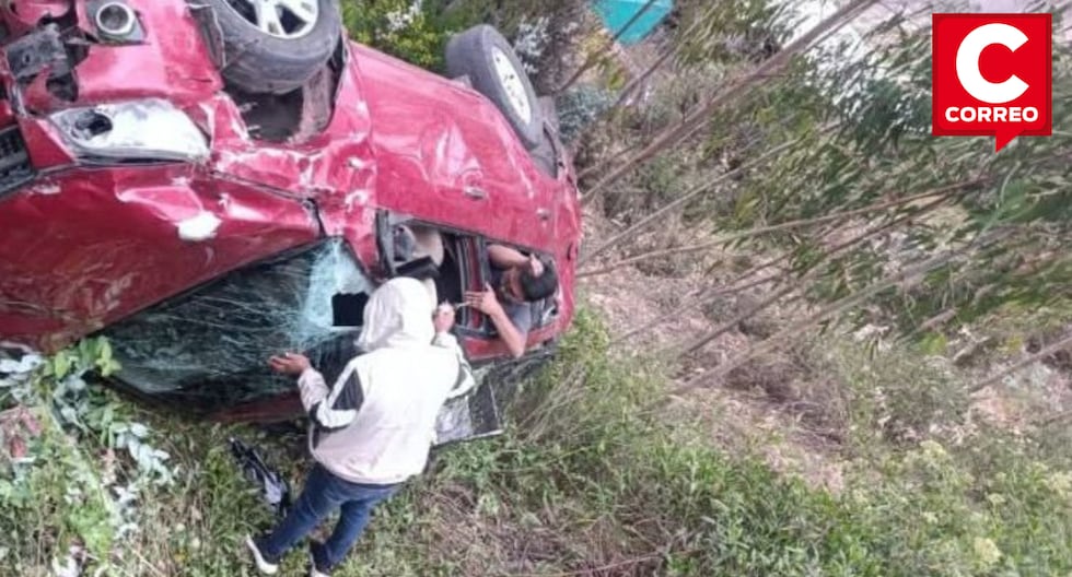 Vehicle goes missing on the Huancavelica-Huancayo road and leaves five injured