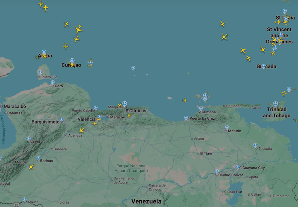 Venezuelan airspace: what you see
