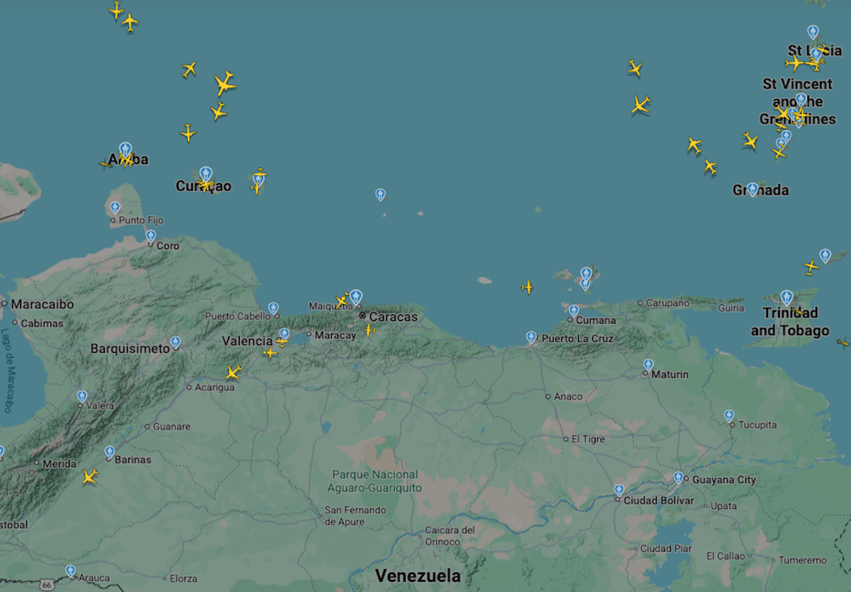 Venezuelan airspace: what you see