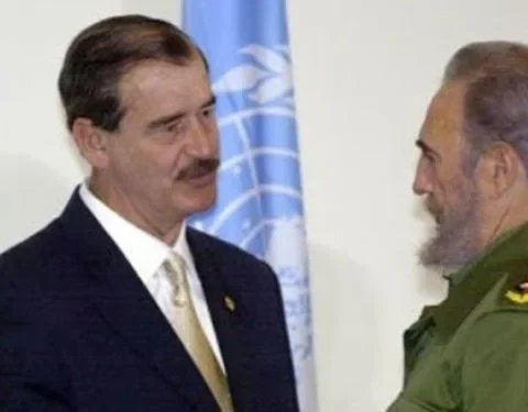 Vicente Fox y Fidel Castro