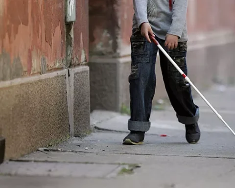 ciego-niños con discapacidad