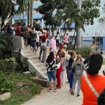 A crowd gathers at the Cuba Pavilion to see the final chapter of Return to the Heart
