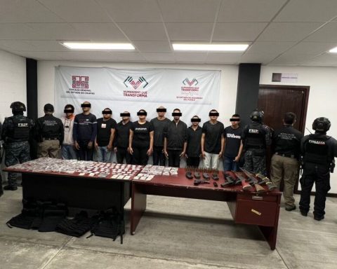 Authorities arrest 12 alleged members of the CJNG in Chiapas